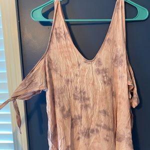 AMERICAN EAGLE Tie Dye tie sleeve tank top